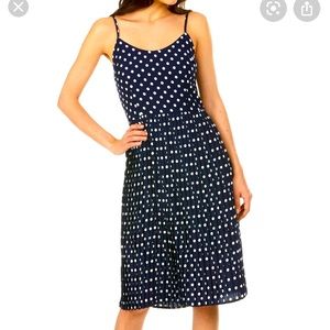 Navy Polka Dot Dress